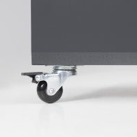 Колесо меб. CRYSTAL/2 d35 h51 с площадкой с торм., черный AKS — купить мебельную фурнитуру в Санкт-Петербурге | AKS мебель
