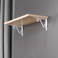 Полкодержатель мет. MELODY 145*110, белый AKS — купить мебельную фурнитуру в Санкт-Петербурге | AKS мебель
