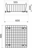 Выдвижная корзина для белья 600 (555*485*200) б/н, графит WIEXPOL — купить мебельную фурнитуру в Санкт-Петербурге | AKS мебель
