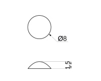 Отбойник силиконовый d8 h=1,5 AKS (лист-50 шт.) — купить мебельную фурнитуру в Санкт-Петербурге | AKS мебель
