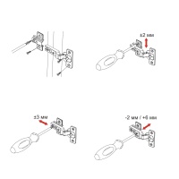 Петля полунакладная без пружины 45мм h0 clip-on AKS — купить мебельную фурнитуру в Санкт-Петербурге | AKS мебель
