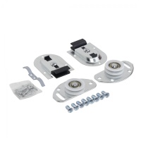 Комплект FAST для 1 раздвижной двери AKS 50 кг (ролики верх и низ, стопор, еврошурупы) — купить мебельную фурнитуру в Санкт-Петербурге | AKS мебель
