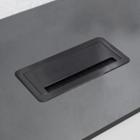 Выдвижной удлинитель Atlas USB, 2 розетки, 2xUSB, HDMI, LAN, черный AKS — купить мебельную фурнитуру в Санкт-Петербурге | AKS мебель
