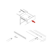 Направляющая шариковая L-406 h=17 AKS A — купить мебельную фурнитуру в Санкт-Петербурге | AKS мебель

