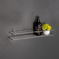 Полка подвесная прямая 1-ярусная 400*110*72, серебро РФ — купить мебельную фурнитуру в Санкт-Петербурге | AKS мебель
