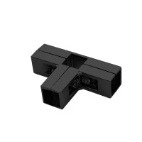 Соединитель 4-х труб угловой для квадр. трубы 25*25 QUADRO, черный AKS — купить мебельную фурнитуру в Санкт-Петербурге | AKS мебель
