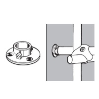 Крепление (розетка) трубы d25 (510А), хром AKS — купить мебельную фурнитуру в Санкт-Петербурге | AKS мебель

