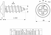 Саморез с прессшайбой острый 5,0*60 (уп/0.35тыс.шт) AKS — купить мебельную фурнитуру в Санкт-Петербурге | AKS мебель
