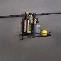 Корзина на трубу d16 угловая одинарная CWJ101 черная AKS — купить мебельную фурнитуру в Санкт-Петербурге | AKS мебель
