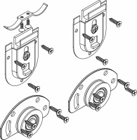 Комплект FAST для 1 раздвижной двери Laguna 50 кг (ролики верх и низ, стопор, саморезы) — купить мебельную фурнитуру в Санкт-Петербурге | AKS мебель
