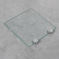 Полкодержатель для стекла мет. АК045 хром (1 упак. = 4 шт.) AKS — купить мебельную фурнитуру в Санкт-Петербурге | AKS мебель
