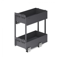 Выдвижная корзина-карго 300 ICON крепл.нижнее, графит PRIME by AKS — купить мебельную фурнитуру в Санкт-Петербурге | AKS мебель
