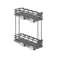 Выдвижная корзина-карго 150 FOCUS крепл.боковое/левое, графит PRIME by AKS — купить мебельную фурнитуру в Санкт-Петербурге | AKS мебель
