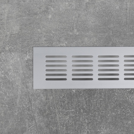 Решетка вентиляционная 250х60мм серебро алюминий AKS — купить мебельную фурнитуру в Санкт-Петербурге | AKS мебель
