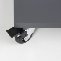 Колесо меб. CRYSTAL/2 d50 h67 с площадкой с торм., черный AKS — купить мебельную фурнитуру в Санкт-Петербурге | AKS мебель
