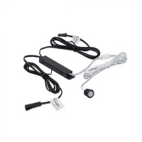 Выключатель бесконтактный на движение (PIR), врезной/накладной, 12/24V, 60W/100W, черный, AKS — купить мебельную фурнитуру в Санкт-Петербурге | AKS мебель
