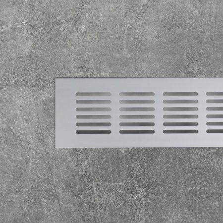 Решетка вентиляционная 480х60мм серебро алюминий AKS — купить мебельную фурнитуру в Санкт-Петербурге | AKS мебель
