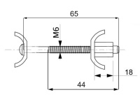 Стяжка для столешниц L- 65 (уп/250шт) AKS — купить мебельную фурнитуру в Санкт-Петербурге | AKS мебель
