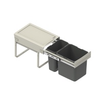 Мусорные контейнеры выдвижные 300 JC603 (1*7LT, 1*15LT), серый REJS — купить мебельную фурнитуру в Санкт-Петербурге | AKS мебель
