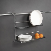 Корзина на трубу d16 для приправ CWJ203В хром AKS — купить мебельную фурнитуру в Санкт-Петербурге | AKS мебель
