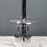 Корзина на трубу d50 для бокалов (тип 1), хром AKS — купить мебельную фурнитуру в Санкт-Петербурге | AKS мебель
