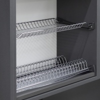 Сушка для посуды 700 HUGO с профилем, хром AKS — купить мебельную фурнитуру в Санкт-Петербурге | AKS мебель
