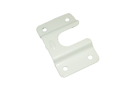 Держатель трубы овальной (плоский), белый — купить мебельную фурнитуру в Санкт-Петербурге | AKS мебель

