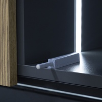 Механизм push-to-open наконечник резиновый накладной/врезной серый AKS усиленный — купить мебельную фурнитуру в Санкт-Петербурге | AKS мебель
