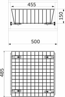 Выдвижная корзина для белья 500 (455*485*150) б/н, белый WIEXPOL — купить мебельную фурнитуру в Санкт-Петербурге | AKS мебель
