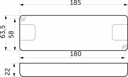 Блок питания UltraSlim 50W/12V, тонкий, AKS — купить мебельную фурнитуру в Санкт-Петербурге | AKS мебель
