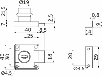 Замок для распашной двери механический 138, золотой, AKS LIGHT — купить мебельную фурнитуру в Санкт-Петербурге | AKS мебель

