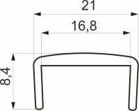 Профиль кромочный ПВХ C-16 бодега (163) структурный EL-MECH-PLAST (2,19м) — купить мебельную фурнитуру в Санкт-Петербурге | AKS мебель
