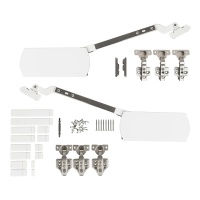 Подъемный механизм верхний H с доводчиком на две двери PRIME by AKS ZEVS белый — купить мебельную фурнитуру в Санкт-Петербурге | AKS мебель
