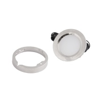 Светильник светодиодный STAR, врезной/накладной, 2W, 12V круглый, хром, 6000К, AKS — купить мебельную фурнитуру в Санкт-Петербурге | AKS мебель
