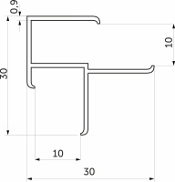 Планка угловая 10 уголок матовая (L=3.0) AKS — купить мебельную фурнитуру в Санкт-Петербурге | AKS мебель
