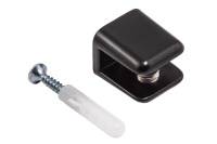 Полкодержатель для стекла мет. АК104 (6-8мм) черный матовый AKS — купить мебельную фурнитуру в Санкт-Петербурге | AKS мебель
