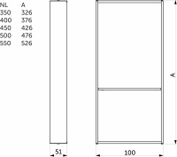 Разделитель L550 универсальный металлический Slimbox Evolution (L526*W100*H50) графит — купить мебельную фурнитуру в Санкт-Петербурге | AKS мебель
