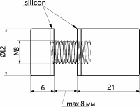 Крепление дистанционное мет. АК258 D12 черный матовый AKS — купить мебельную фурнитуру в Санкт-Петербурге | AKS мебель
