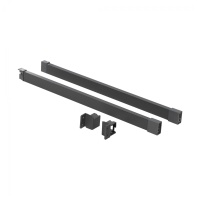 Рейлинг прямоугольный продольный Slimbox Evolution L-550 графит — купить мебельную фурнитуру в Санкт-Петербурге | AKS мебель
