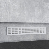 Решетка вентиляционная 480х80мм серебро алюминий AKS — купить мебельную фурнитуру в Санкт-Петербурге | AKS мебель
