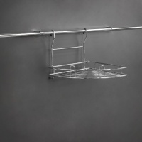 Корзина на трубу d16 угловая одинарная большая CWJ201 хром AKS — купить мебельную фурнитуру в Санкт-Петербурге | AKS мебель
