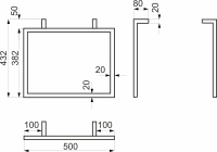 Подстолье mini THOR-1 h432, белый AKS (1 компл. = 2 шт.) — купить мебельную фурнитуру в Санкт-Петербурге | AKS мебель
