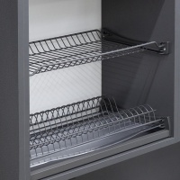 Сушка для посуды 900 HUGO с профилем, графит AKS — купить мебельную фурнитуру в Санкт-Петербурге | AKS мебель
