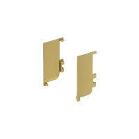 Комплект заглушек металлич. внутр. к профилю Gola, L-образных (левая+правая) матовое золото AKS — купить мебельную фурнитуру в Санкт-Петербурге | AKS мебель
