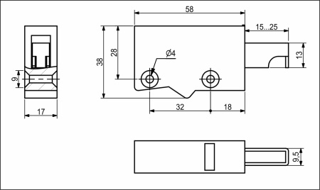 Навес кухонный регулируемый (простой) белый, SAZ — купить мебельную фурнитуру в Санкт-Петербурге | AKS мебель
