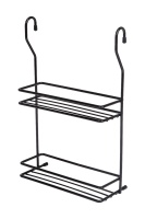 Корзина на трубу d16 двойная малая CWJ116B черный AKS — купить мебельную фурнитуру в Санкт-Петербурге | AKS мебель

