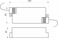 Блок питания Ultra 60W/12V с вилкой и миниконнектором (по 2 м), AKS — купить мебельную фурнитуру в Санкт-Петербурге | AKS мебель
