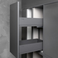 Выдвижная корзина-карго 300 ICON крепл.нижнее, графит PRIME by AKS — купить мебельную фурнитуру в Санкт-Петербурге | AKS мебель
