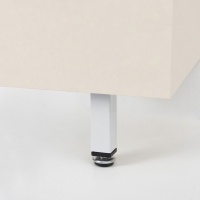 Опора меб. мет. D-737-3 h100 с регул. белый AKS — купить мебельную фурнитуру в Санкт-Петербурге | AKS мебель
