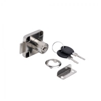 Замок для распашной двери механический 138 AKS увеличенная планка — купить мебельную фурнитуру в Санкт-Петербурге | AKS мебель
